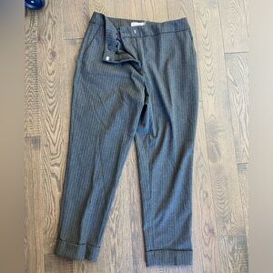 Calvin Klein gray pinstripe ankle trousers